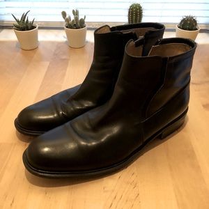 Johnston Murphy Black Leather Dress Boots Size 9.5